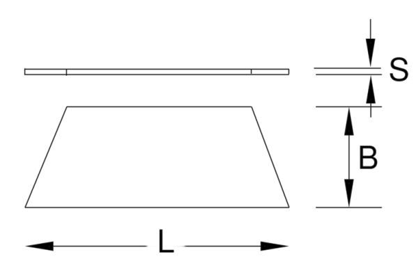 KS TOOLS pjoviklio trapecinės formos geležčių rinkinys 907.2206